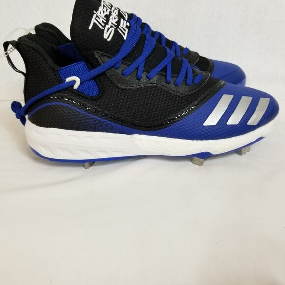 NWT ADiDAS Icon V Boost Metal Cleat Baseball Shoes Blue Black Size 11.5 ~4390 - Picture 4 of 8